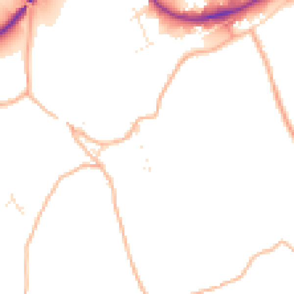 Daytime road noise heatmap for TR14 9DB
