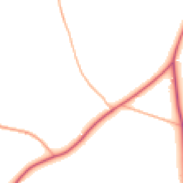 Daytime road noise heatmap for TR14 9JD
