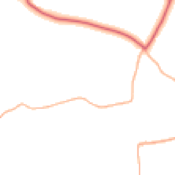Daytime road noise heatmap for TR14 9NG