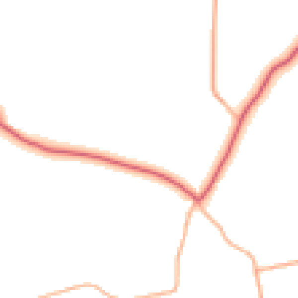 Daytime road noise heatmap for TR14 9PN