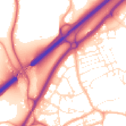 Daytime road noise heatmap for TR15 1BL