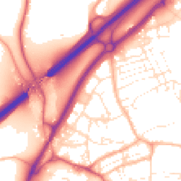 Daytime road noise heatmap for TR15 1BP