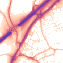 Daytime road noise heatmap for TR15 1BT