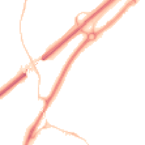 Night-time road noise heatmap for TR15 1BT