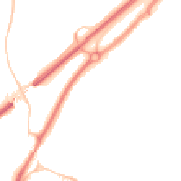 Night-time road noise heatmap for TR15 1BX