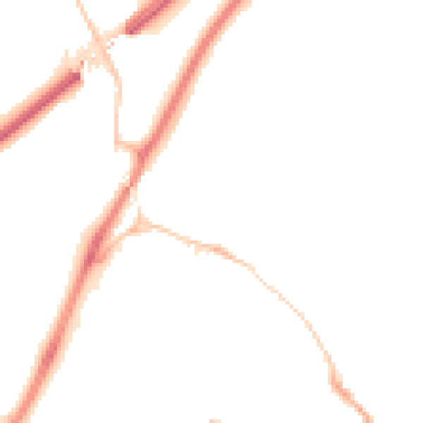 Night-time road noise heatmap for TR15 1DJ
