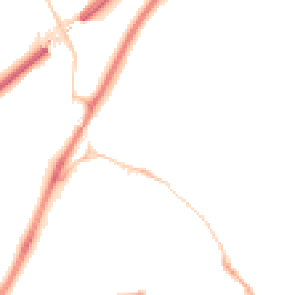 Night-time road noise heatmap for TR15 1DP