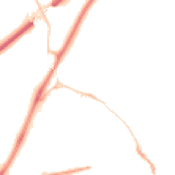 Night-time road noise heatmap for TR15 1DR