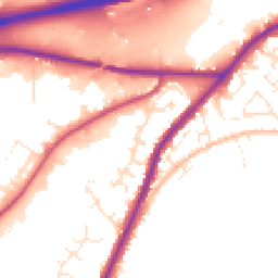 Daytime road noise heatmap for TR15 1NN