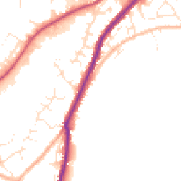 Daytime road noise heatmap for TR15 1RD
