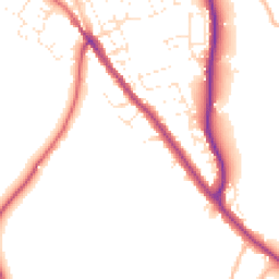 Daytime road noise heatmap for TR15 2NR