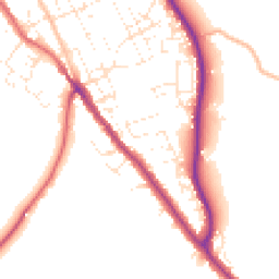 Daytime road noise heatmap for TR15 2NY