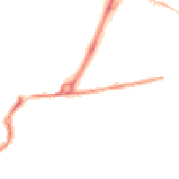 Night-time road noise heatmap for TR15 3AF