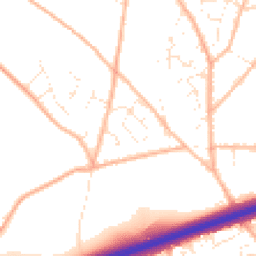 Daytime road noise heatmap for TR15 3FN