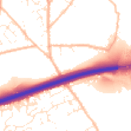 Daytime road noise heatmap for TR15 3FU