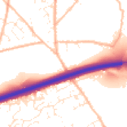 Daytime road noise heatmap for TR15 3HY