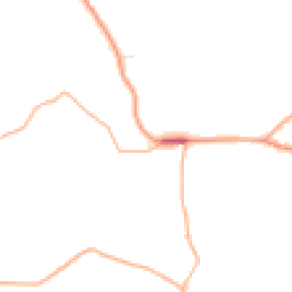 Daytime road noise heatmap for TR15 3YD
