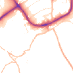 Daytime road noise heatmap for TR15 3YW