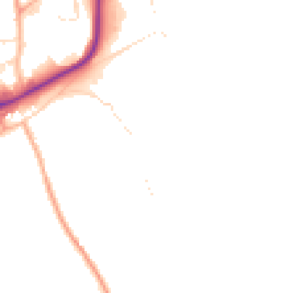 Daytime road noise heatmap for TR15 3YX