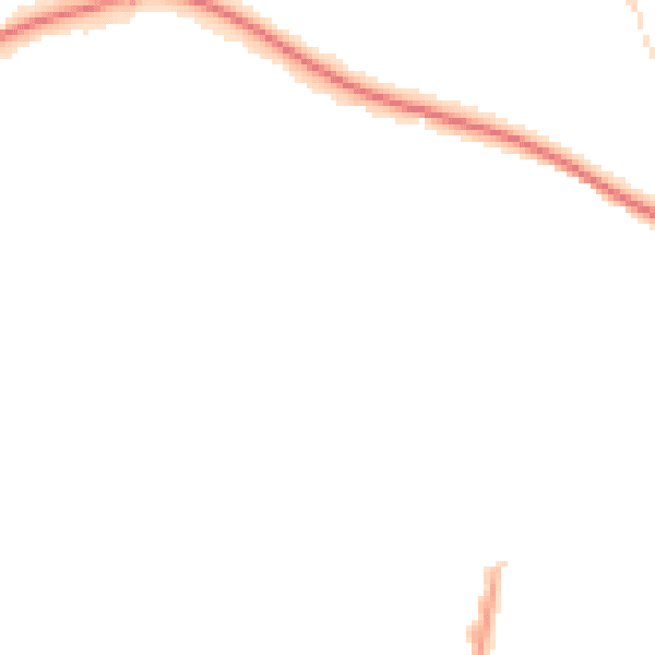 Night-time road noise heatmap for TR18 2AR