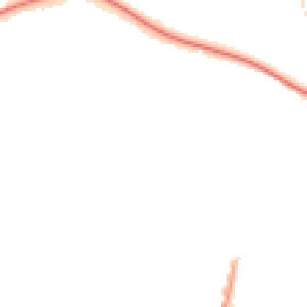 Night-time road noise heatmap for TR18 2AS
