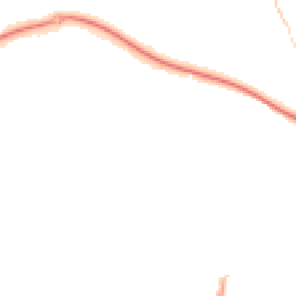 Night-time road noise heatmap for TR18 2AT