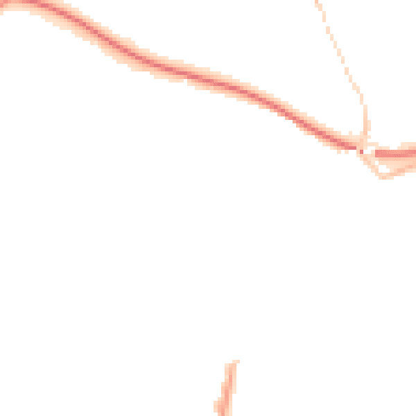 Night-time road noise heatmap for TR18 2AZ