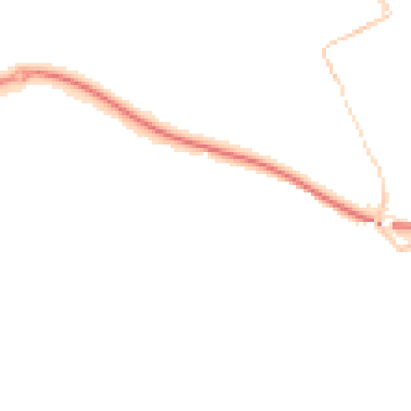 Night-time road noise heatmap for TR18 2BA