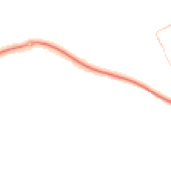 Night-time road noise heatmap for TR18 2BB