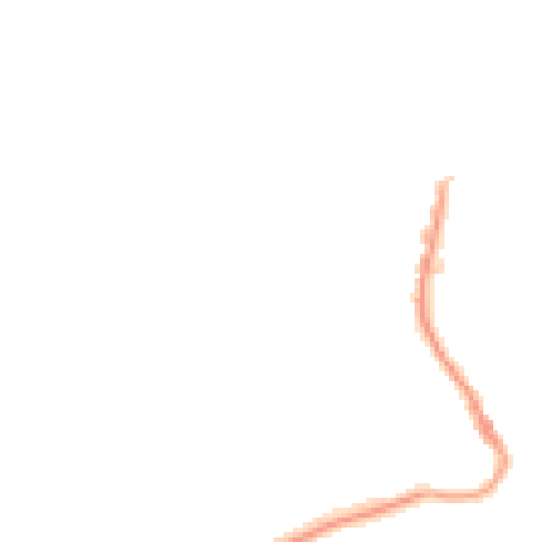 Night-time road noise heatmap for TR18 2FD