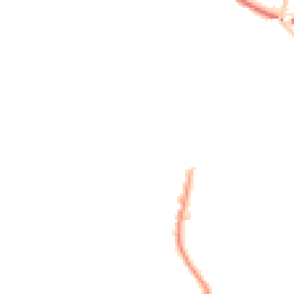 Night-time road noise heatmap for TR18 2FQ
