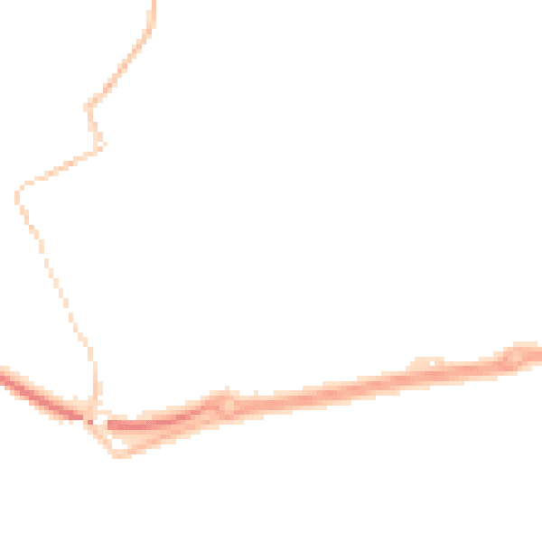 Night-time road noise heatmap for TR18 3AX