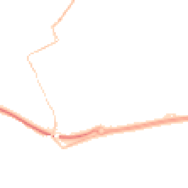 Night-time road noise heatmap for TR18 3BA