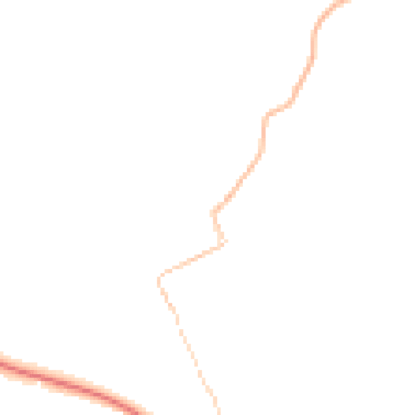 Night-time road noise heatmap for TR18 3BN