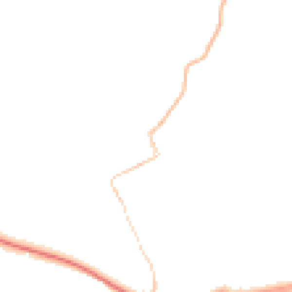 Night-time road noise heatmap for TR18 3BU