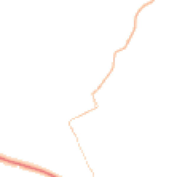 Night-time road noise heatmap for TR18 3BW