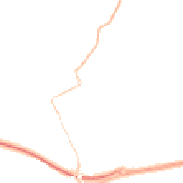 Night-time road noise heatmap for TR18 3DE
