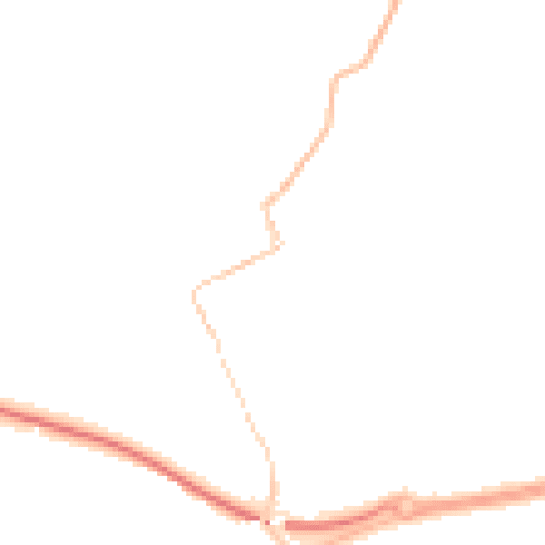 Night-time road noise heatmap for TR18 3DG