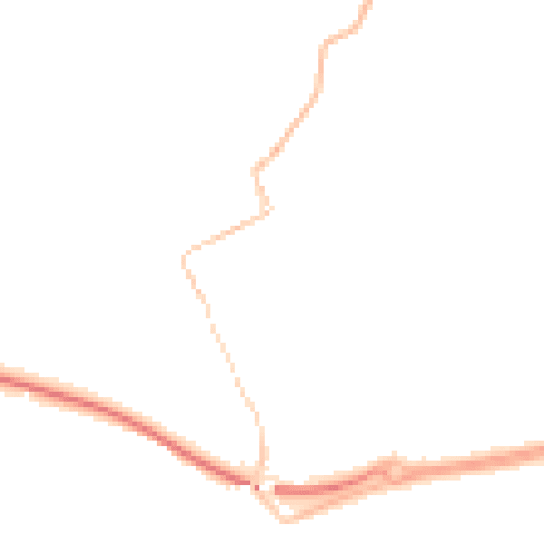 Night-time road noise heatmap for TR18 3DQ