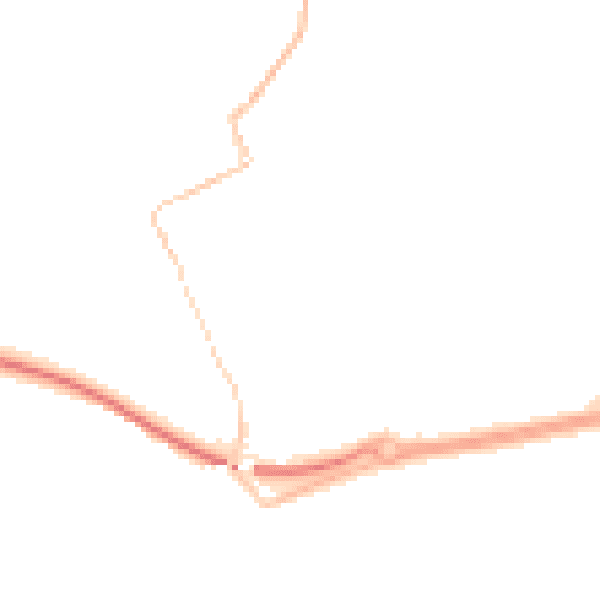 Night-time road noise heatmap for TR18 3DR