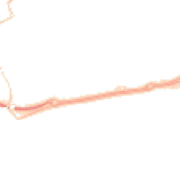 Night-time road noise heatmap for TR18 3DW