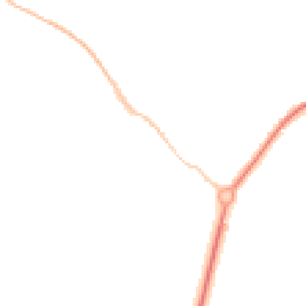 Night-time road noise heatmap for TR18 3EE