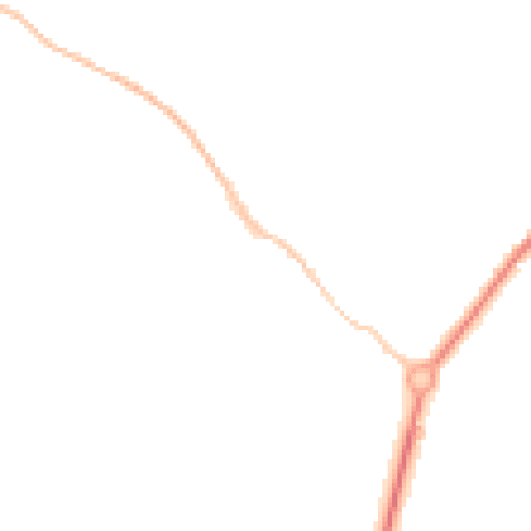 Night-time road noise heatmap for TR18 3EF