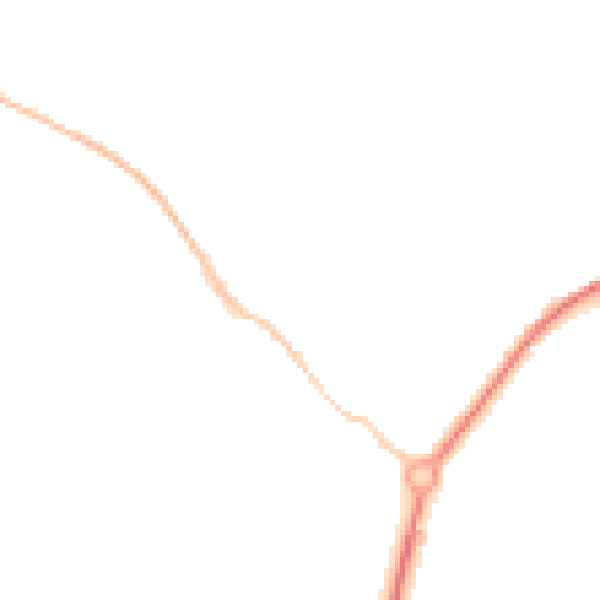 Night-time road noise heatmap for TR18 3EH