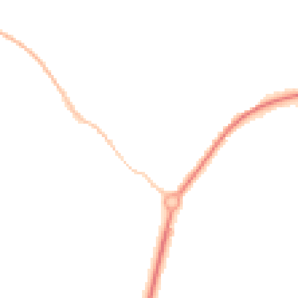 Night-time road noise heatmap for TR18 3EU