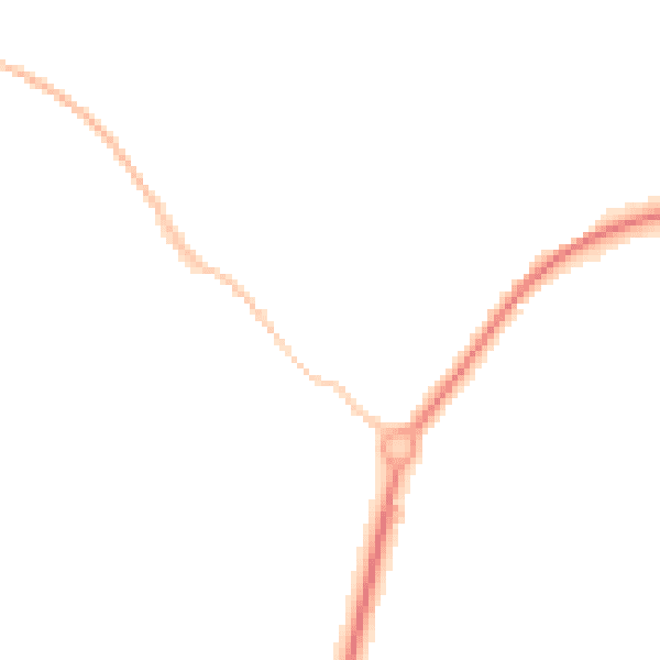 Night-time road noise heatmap for TR18 3EX