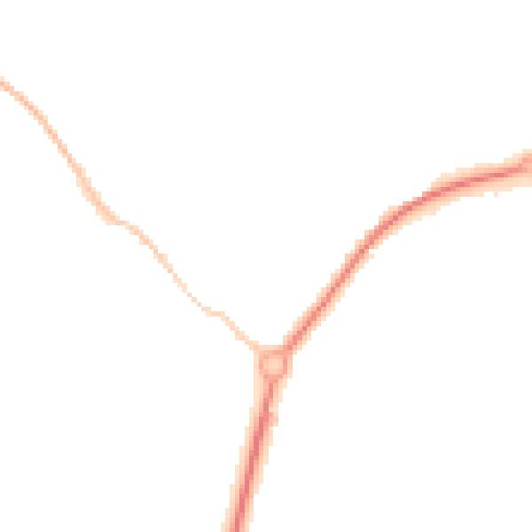 Night-time road noise heatmap for TR18 3EZ