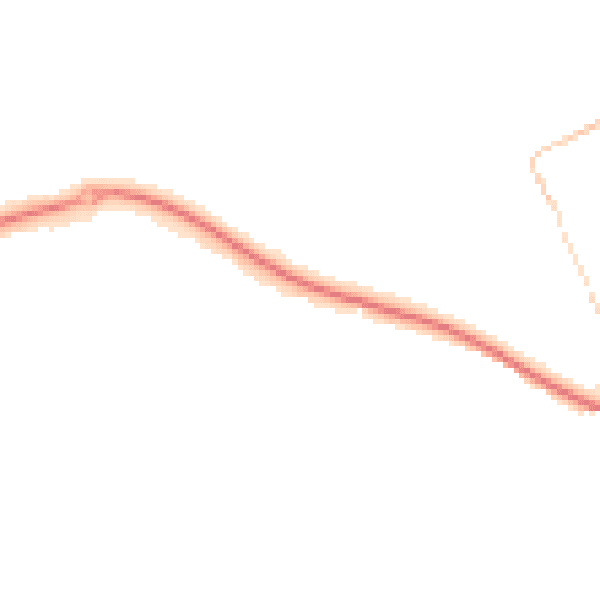 Night-time road noise heatmap for TR18 3FB