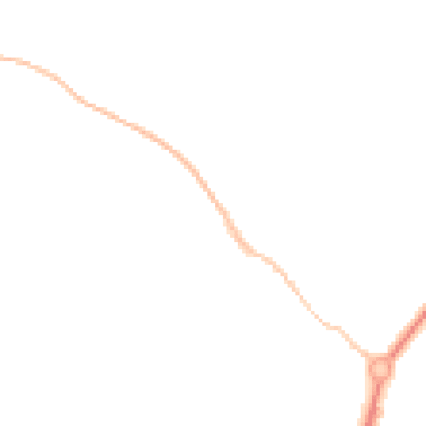 Night-time road noise heatmap for TR18 3FD