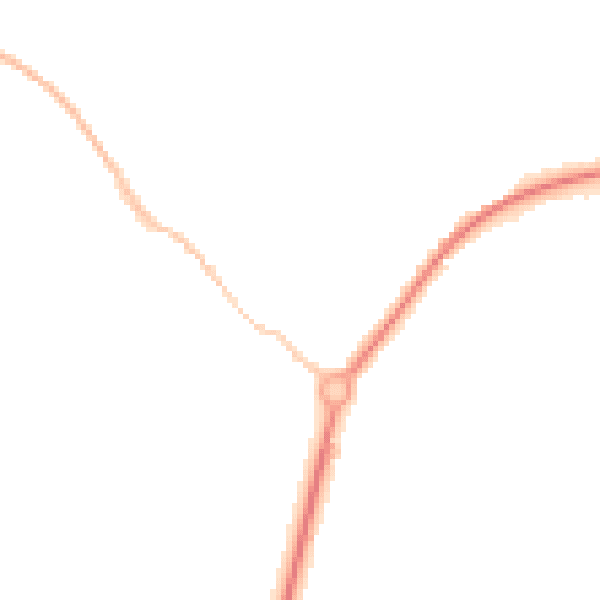 Night-time road noise heatmap for TR18 3HB